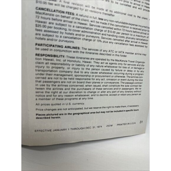 1974 The Real Hawaii With Mackenzie Tours Packages Vintage Travel Photo Booklet - Picture 12 of 12